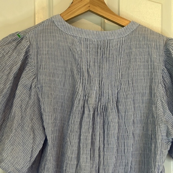 The Nines by Hatch | Smocked Flowy Blouse M Short Sleeve Maternity Pregnancy - Picture 7 of 9